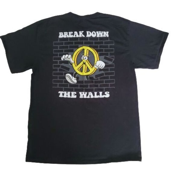 A-Lab Men's Break Down The Walls Short Sleeve T-Shirt Black Size Large - Picture 6 of 11